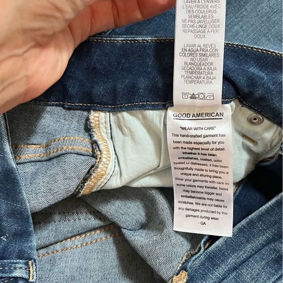 Good American Good Waist High Rise Cropped Skinny Jeans 4/27 - Picture 9 of 12